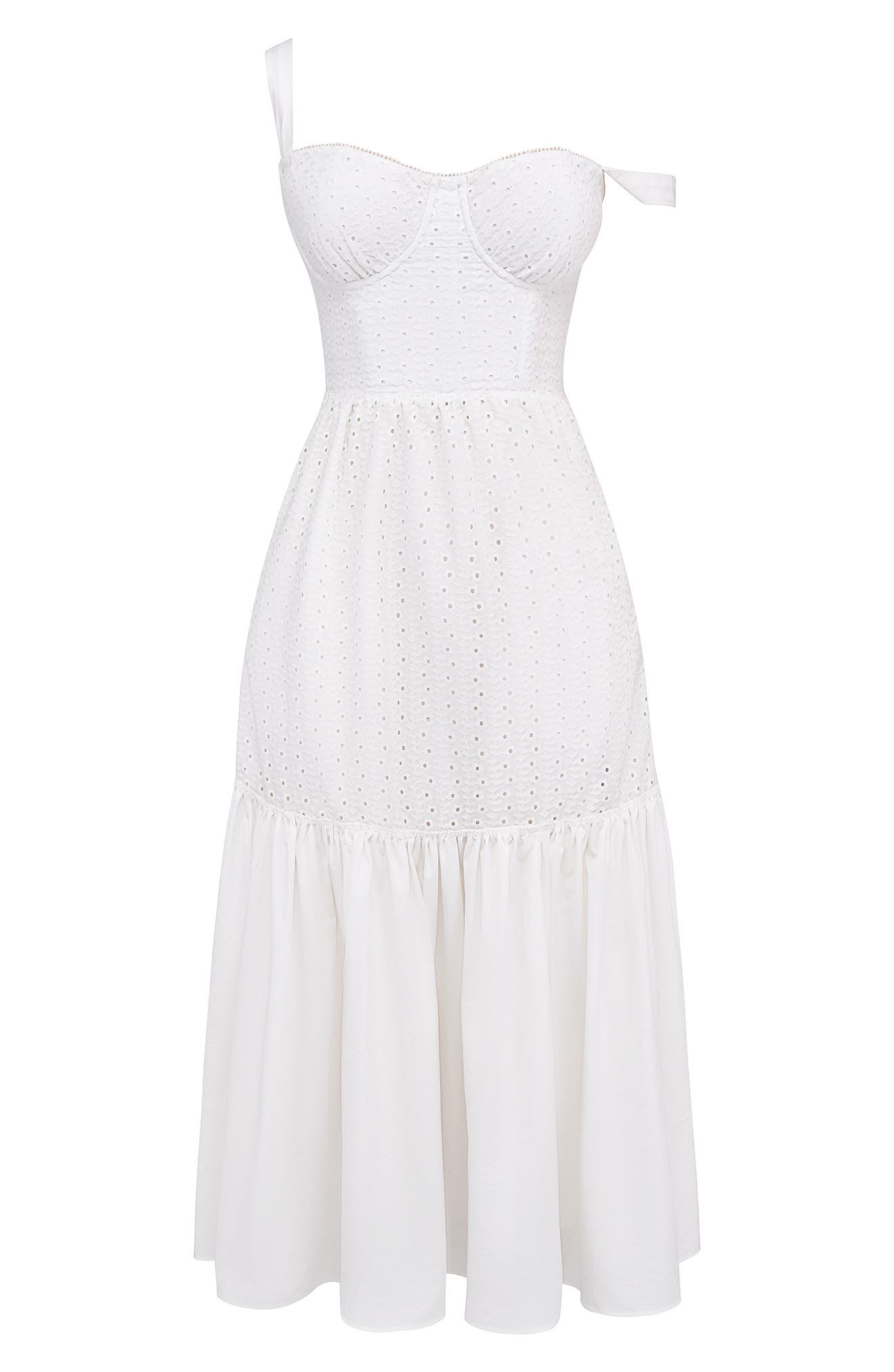 HOUSE OF CB Elia Floral Stretch Cotton Blend Corset Sundress