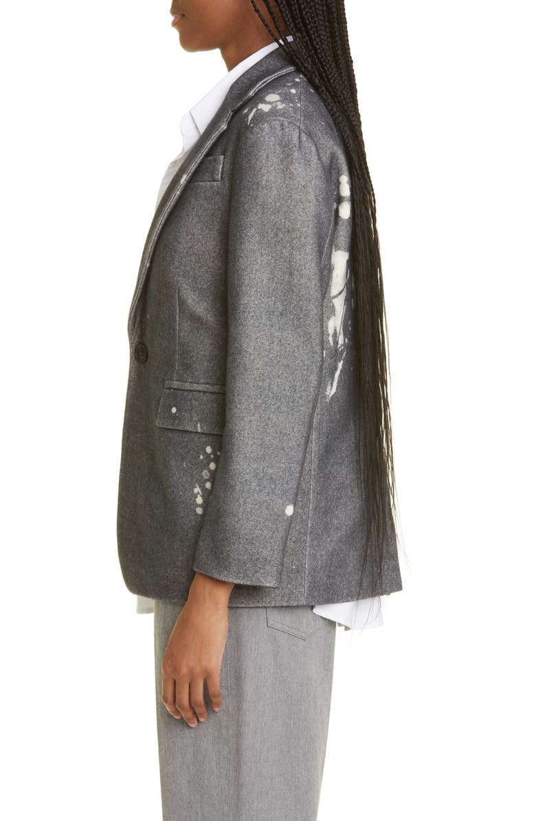 R13 Paint Splatter Virgin Wool Shrunken Blazer, Alternate, color, 