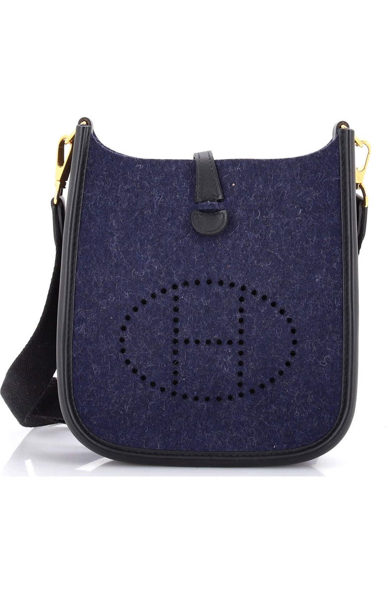 Pre-Owned Hermes Evelyne Bag Gen III Felt TPM, Main, color, Bleu Nuit