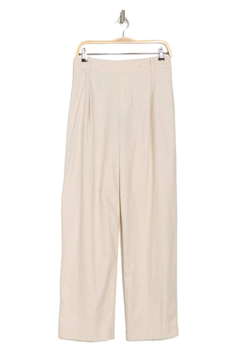 Pleated Pull-On Pants, Alternate, color, LIGHT OAT
