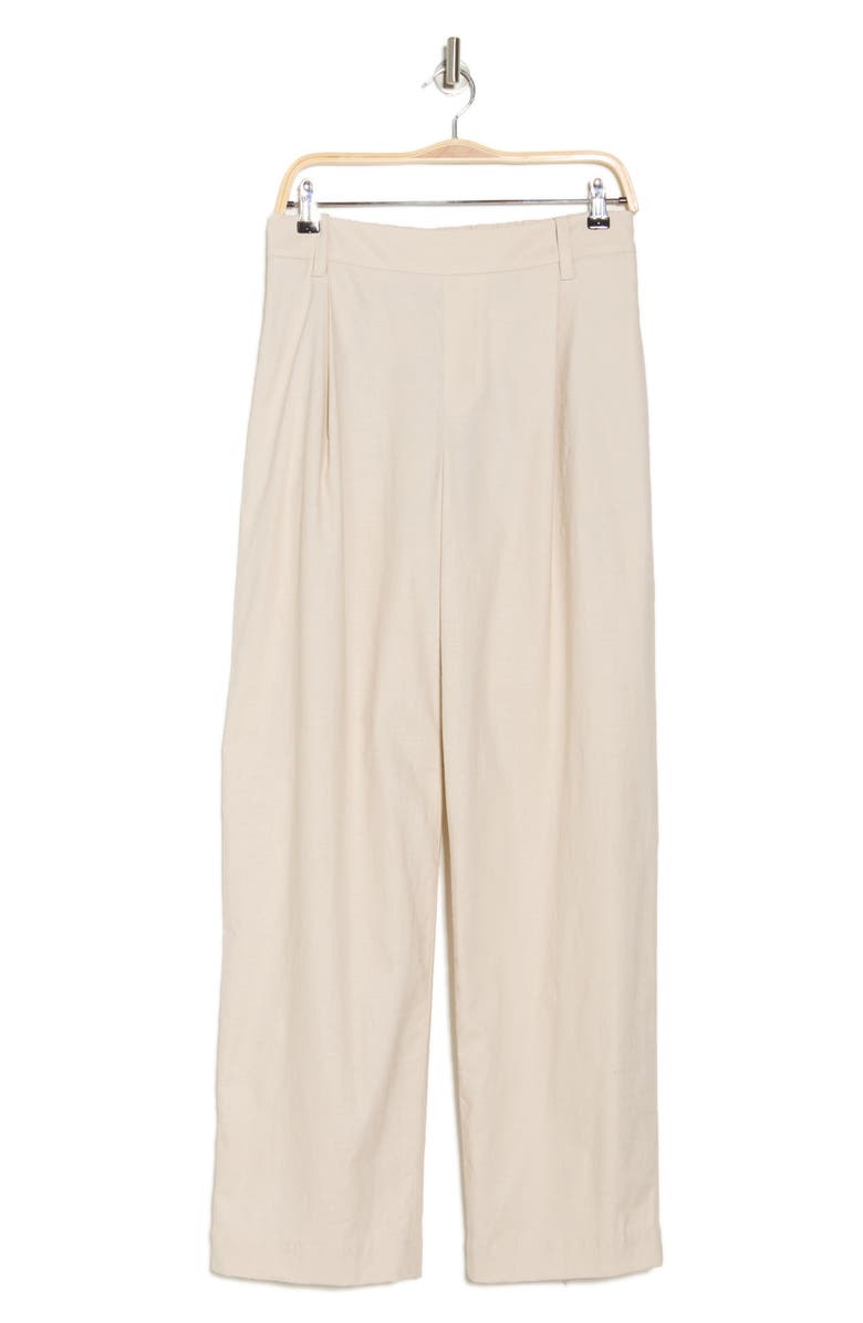 Vince Pleated Pull-On Pants, Alternate, color, Light Oat