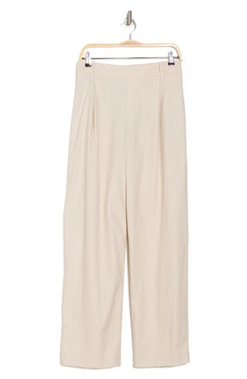 Vince Pleated Pull-on Pants In Brown