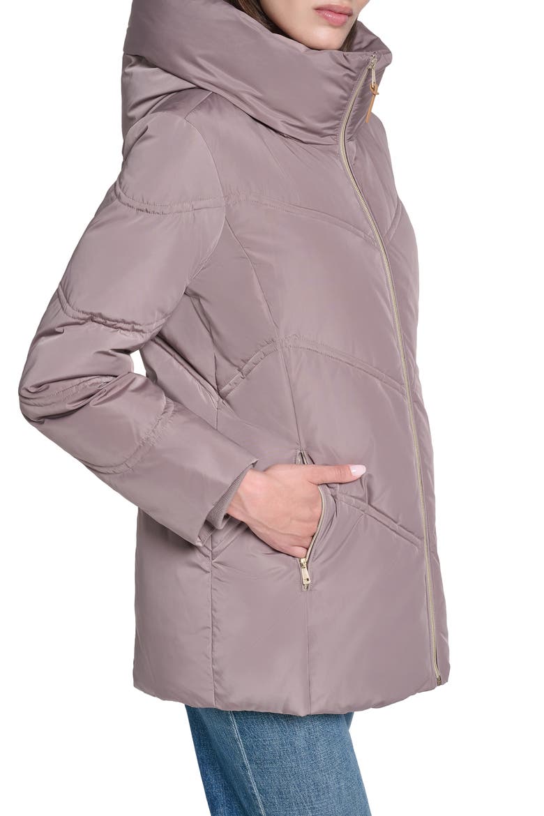 Water Repellent Down & Feather Fill Puffer Jacket, Alternate, color, CASHEW