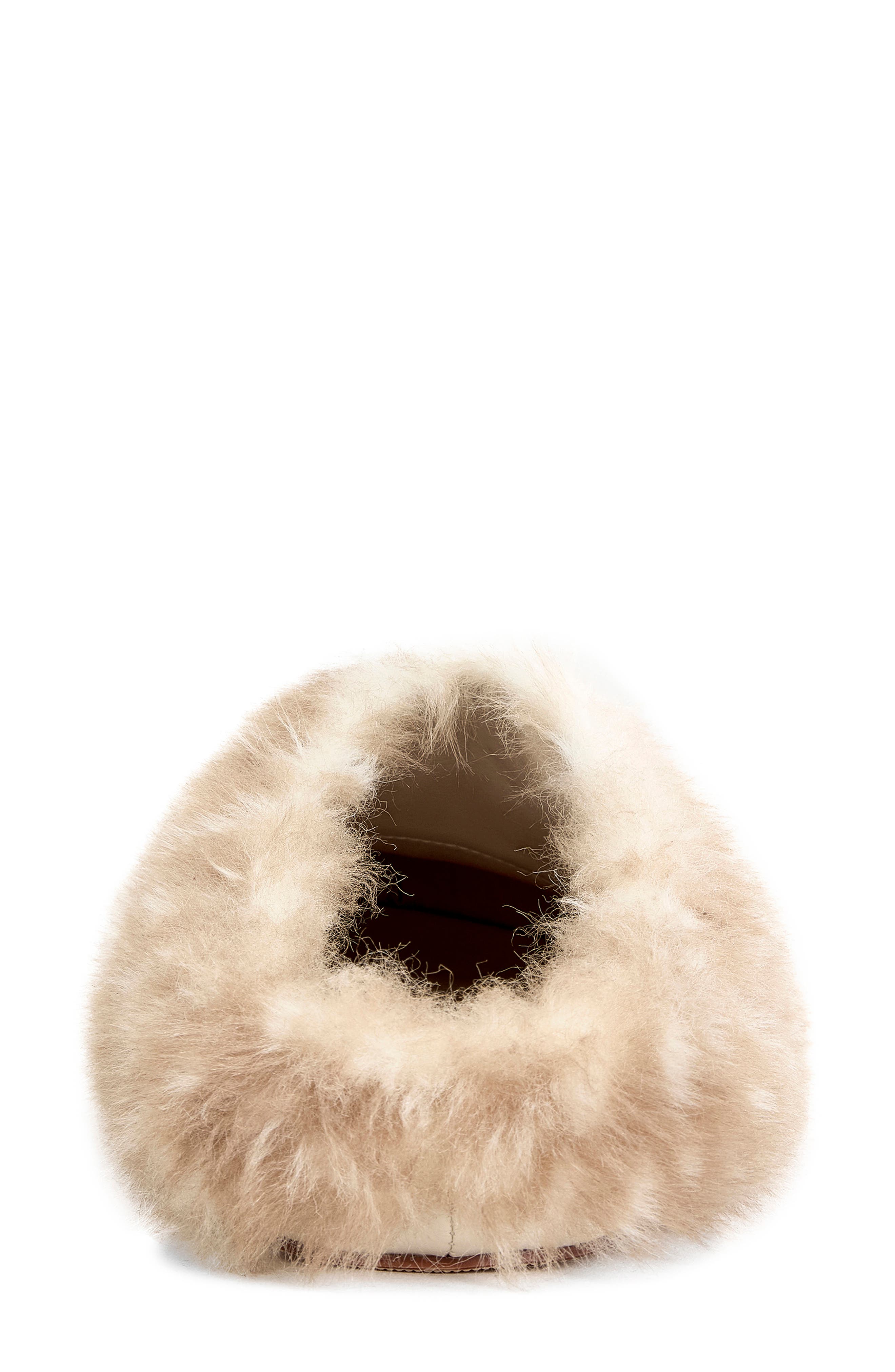 AZALEA WANG Upnettee Faux Fur Slipper, Alternate, color, Brown Multi