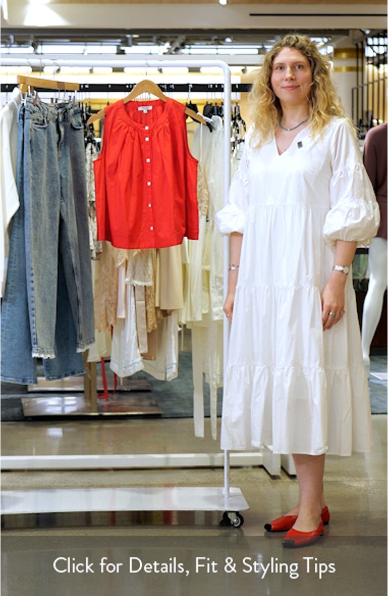 Cotton Button-Up Tank Top, sales video thumbnail