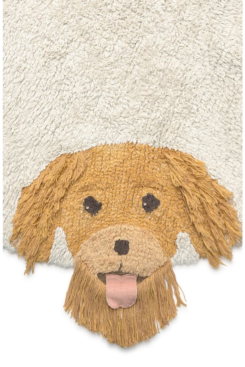 Dogs Washable Cotton Blend Area Rug, Alternate, color, TOFFEE NATURAL