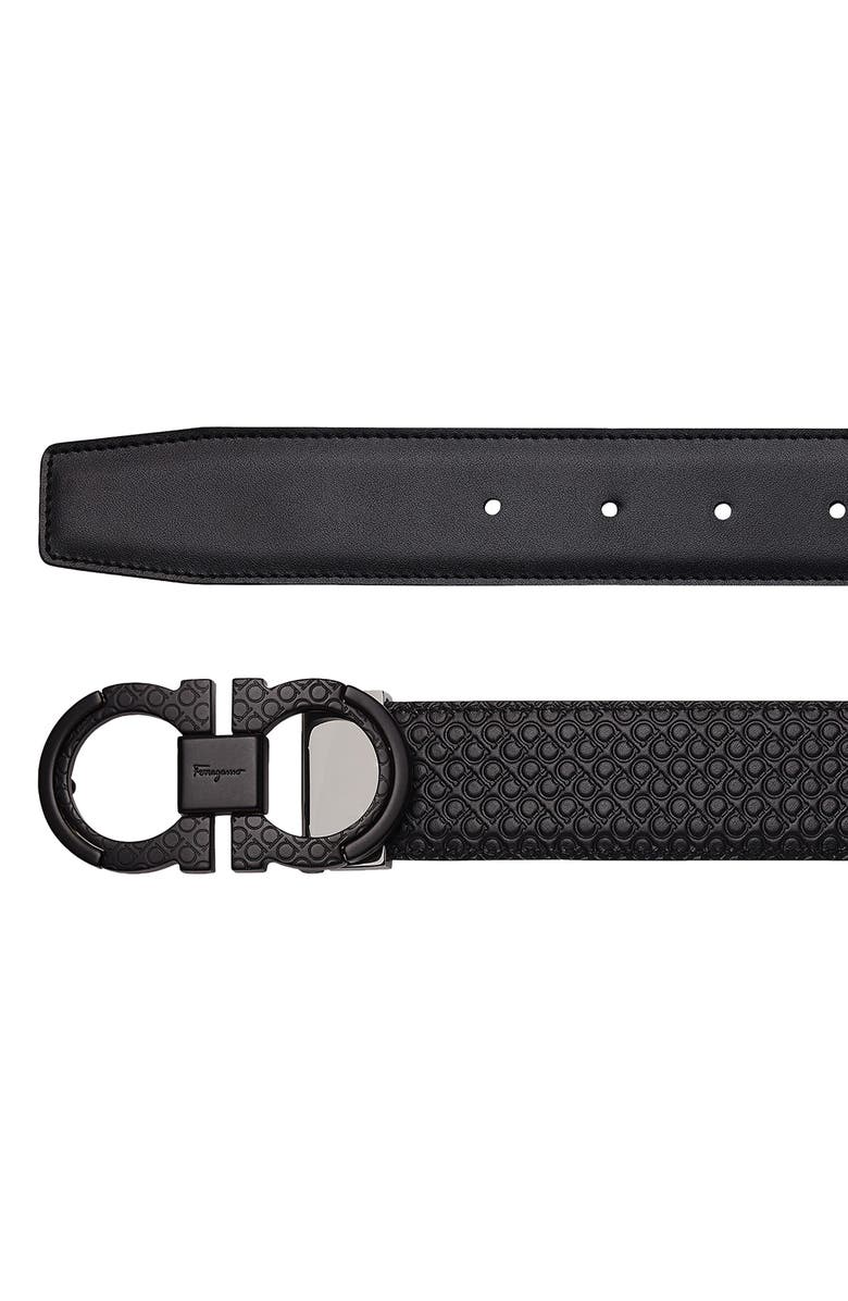 FERRAGAMO Reversible Double Gancio Leather Belt, Alternate, color,