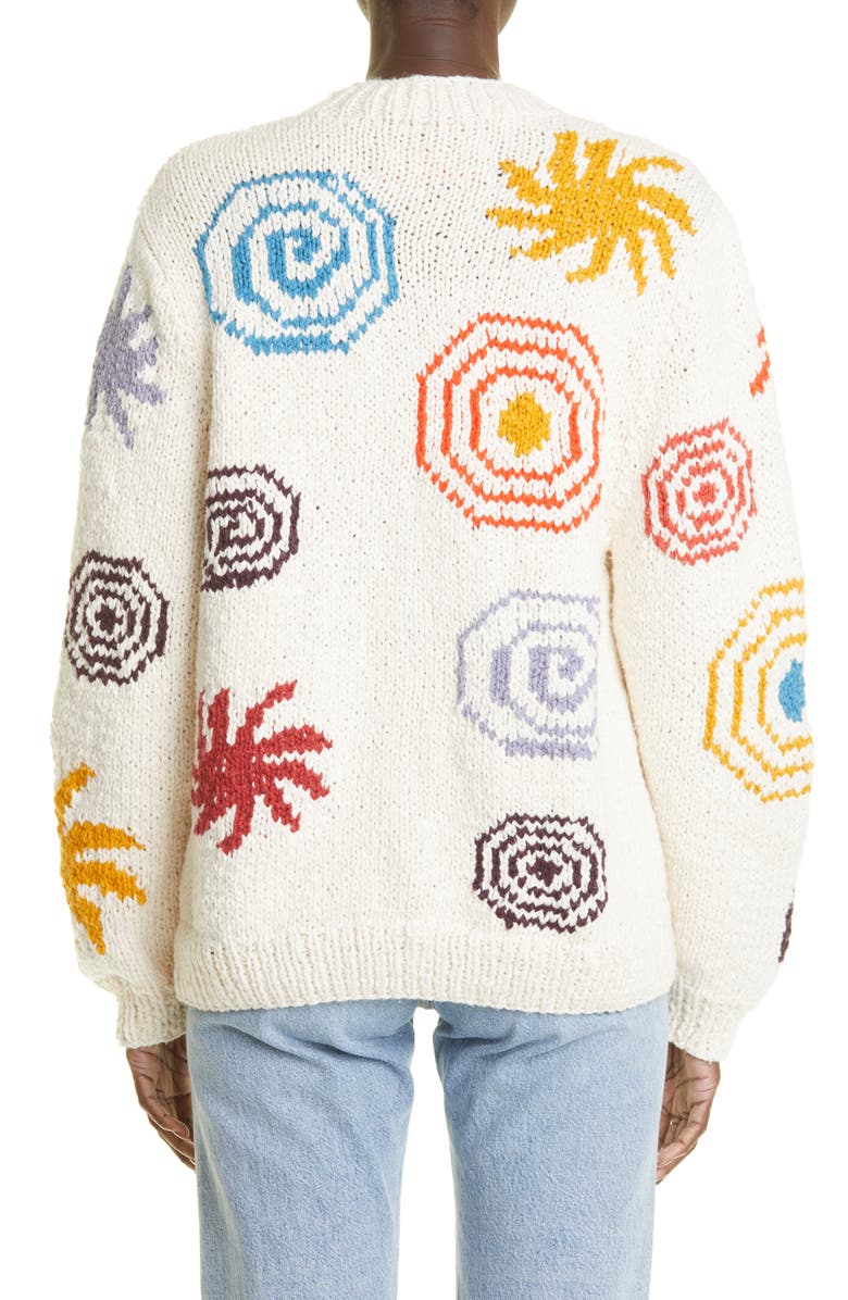 The Elder Statesman Stars & Spirals Organic Cotton Sweater, Alternate, color, 