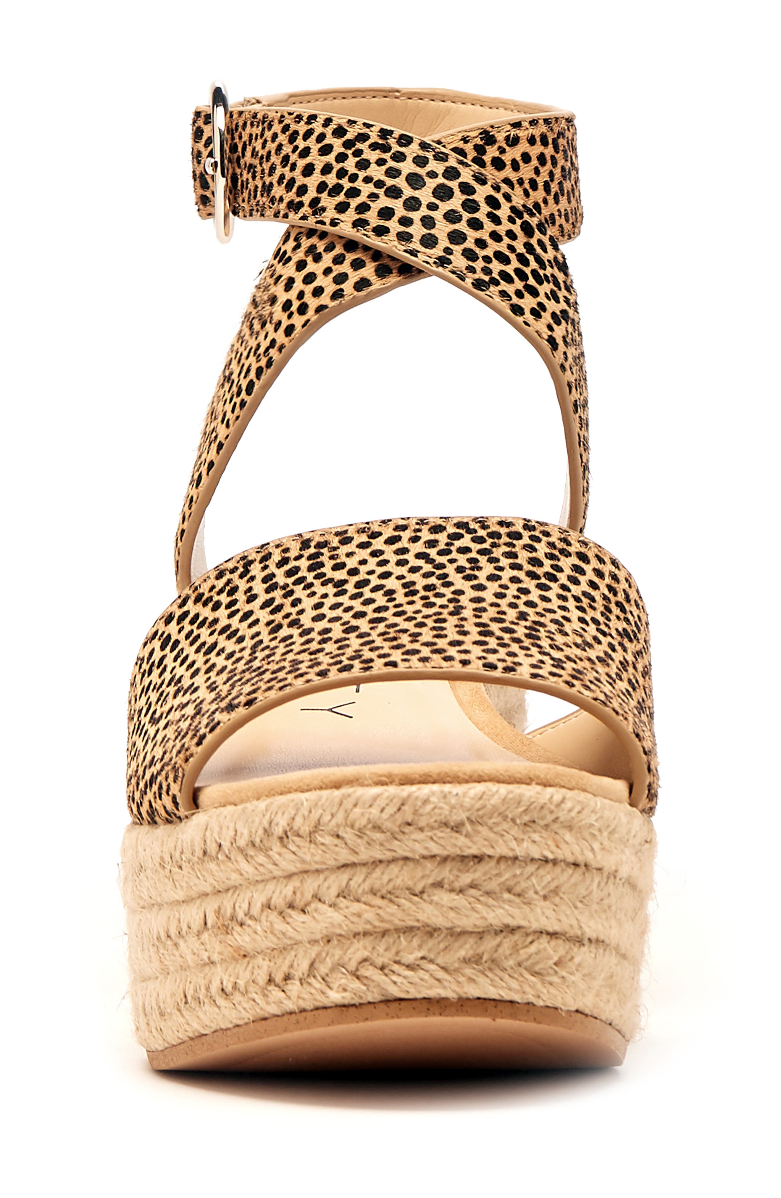 Sole Society Adlynda Genuine Calf Hair Espadrille Platform Sandal, Alternate, color, 