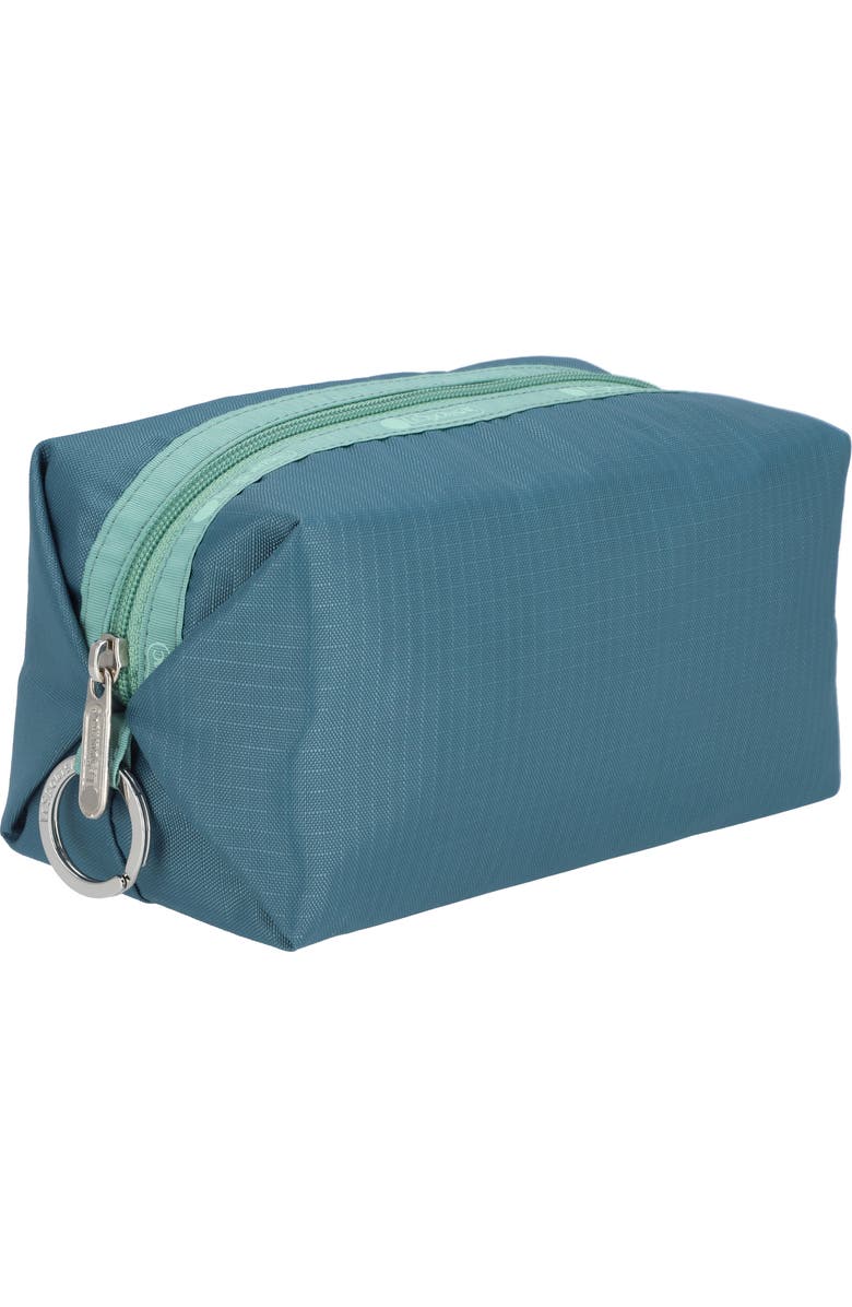 LeSportsac Large Ripstop Zip Pouch, Alternate, color, Blue Indigo/ Mint