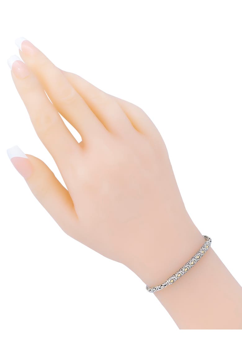 Dragon Skin with Borobudur Chain Bracelet in Sterling Silver and 18K Gold, Alternate, color, Silver