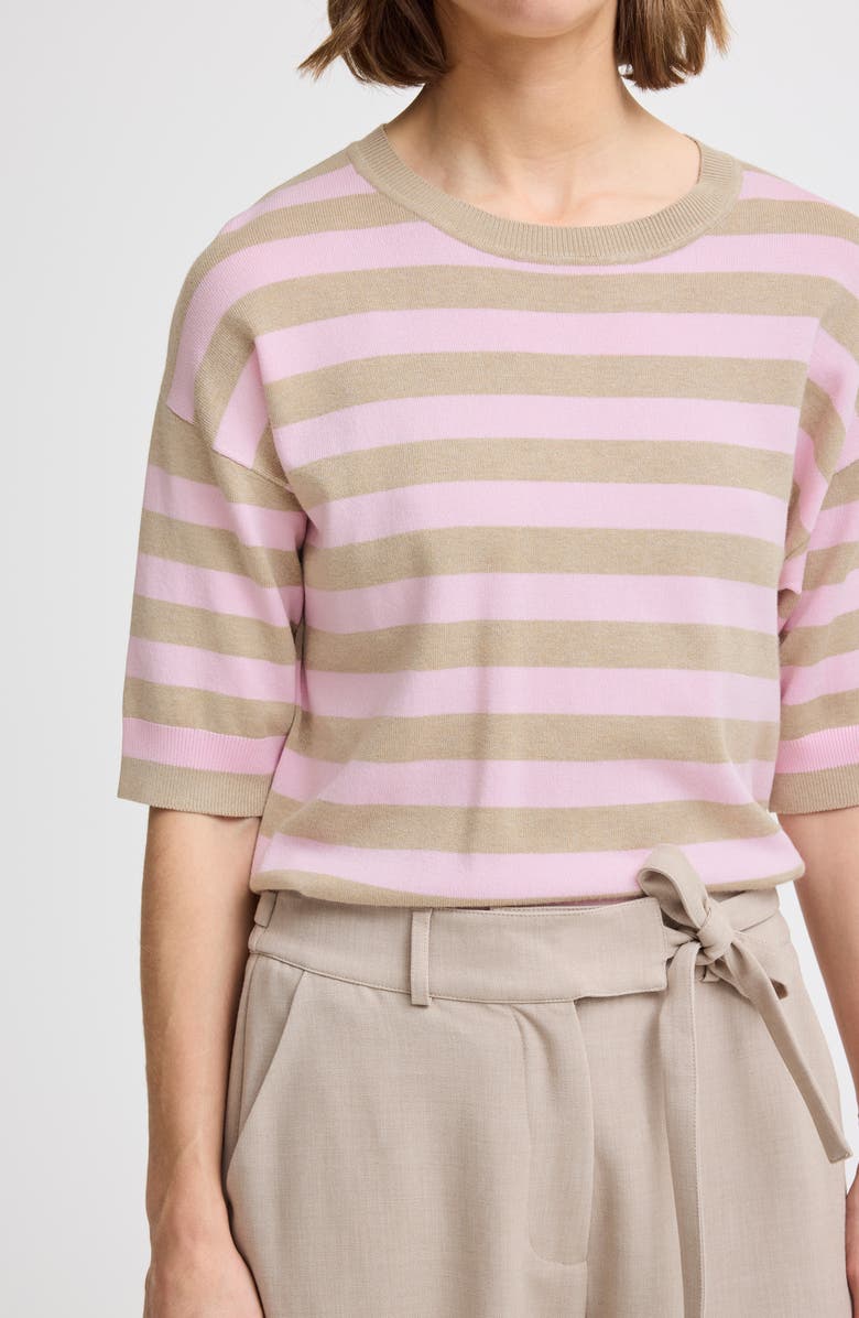 B.YOUNG Morla Cotton Knit Top, Alternate, color, Roseate Spoonbill