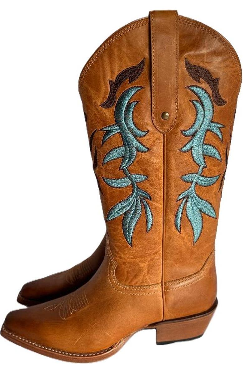 Malibu Beach Women's Premium Western Leather Boots Loni, Alternate, color, Brown