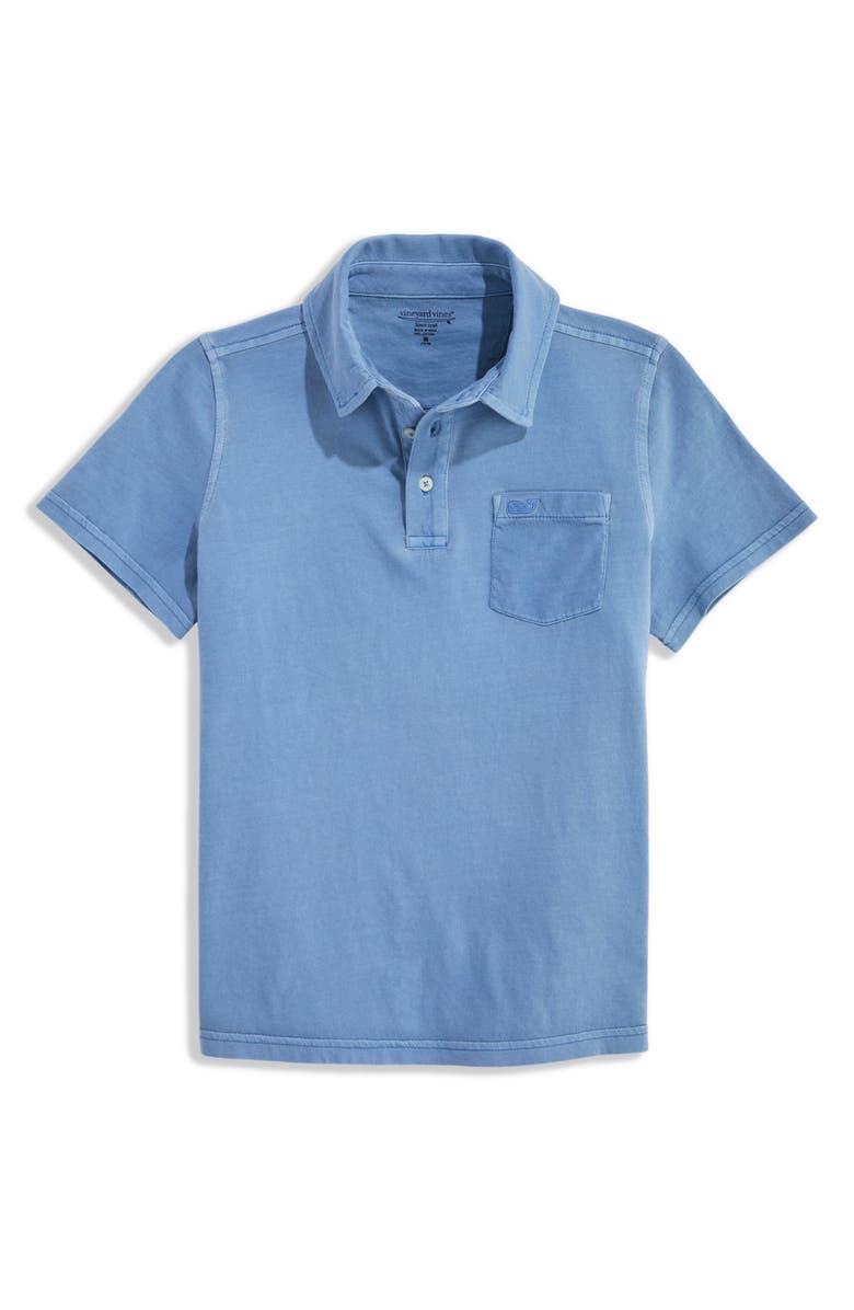 vineyard vines Kids' Surf Garment-Dyed Polo, Main, color, Coastline
