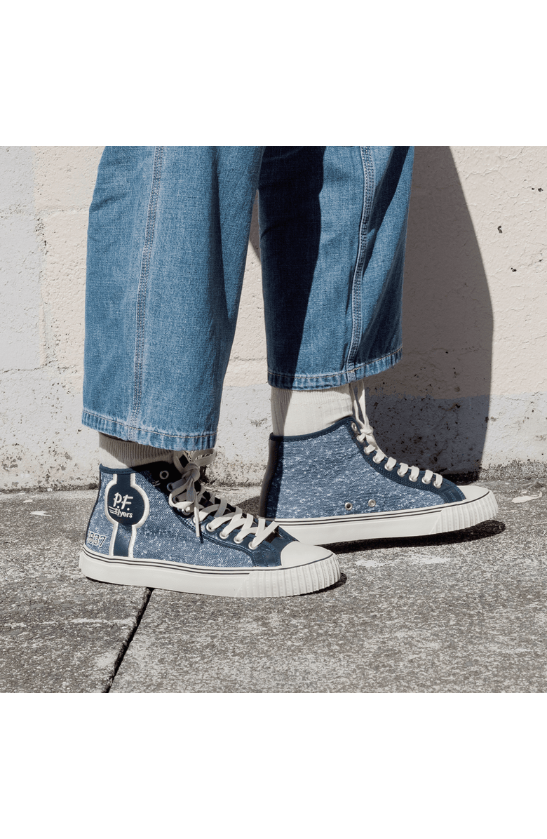 P.F. Flyers Center Game Day 1937 High-Top Sneaker, Alternate, color, Navy