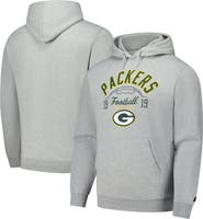STARTER Men's Starter Heather Gray Green Bay Packers Pullover Hoodie