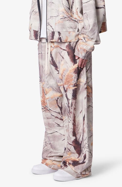Mnml Camo Print Ultra Baggy Cotton Fleece Sweatpants In Multi