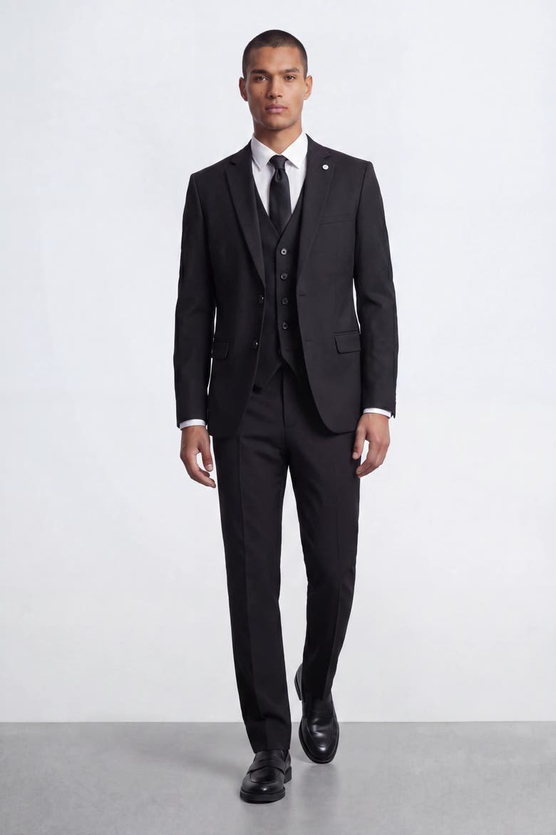 Orwell Slim Fit Suit Trousers, Alternate, color, Black