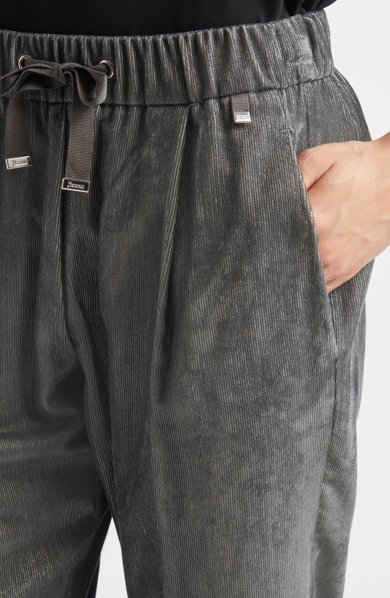 Herno Resort Metallic Corduroy Pants, Alternate, color, Grigio Perla