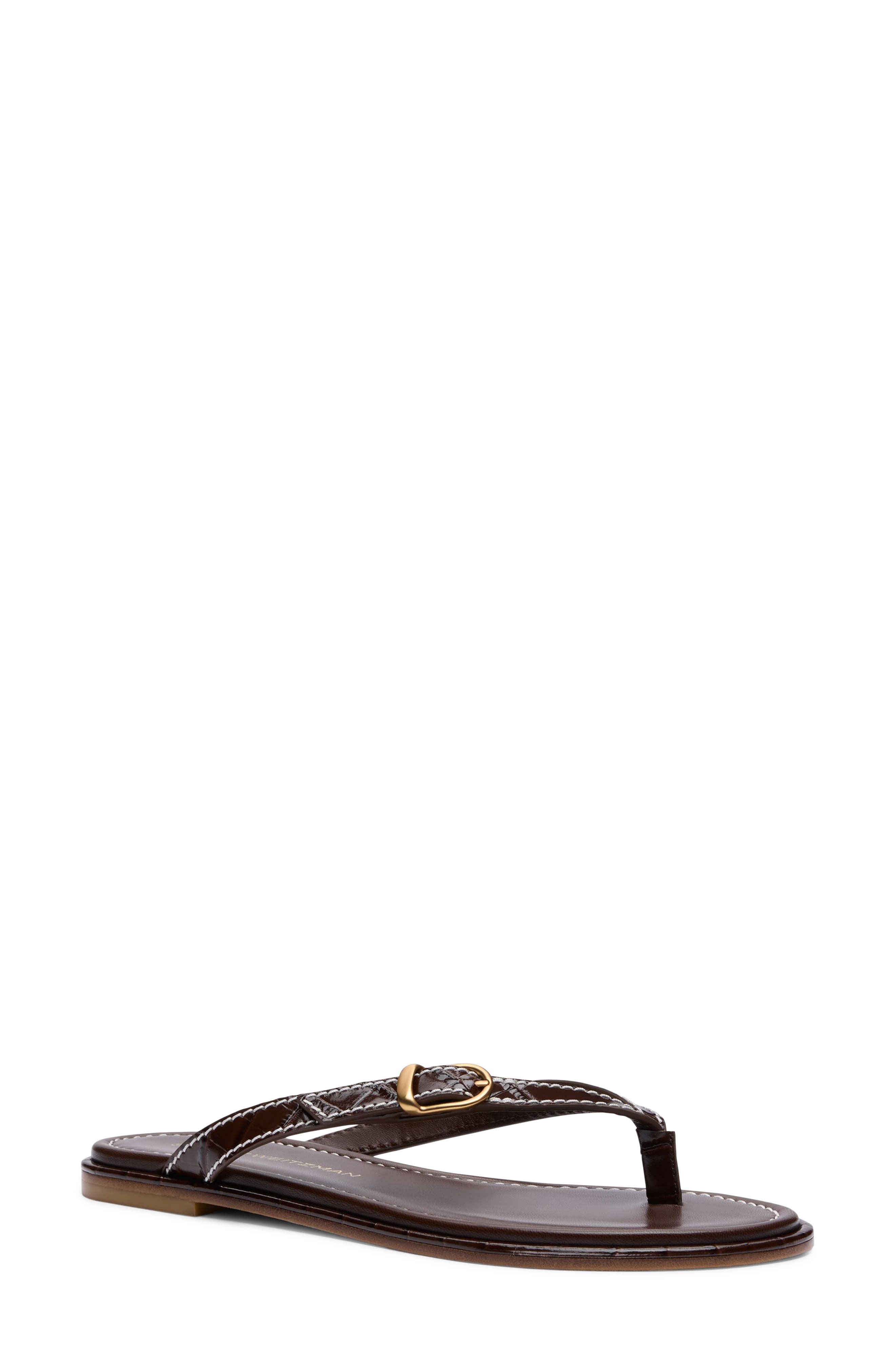 Park Thong Sandal, Main, color, WALNUT