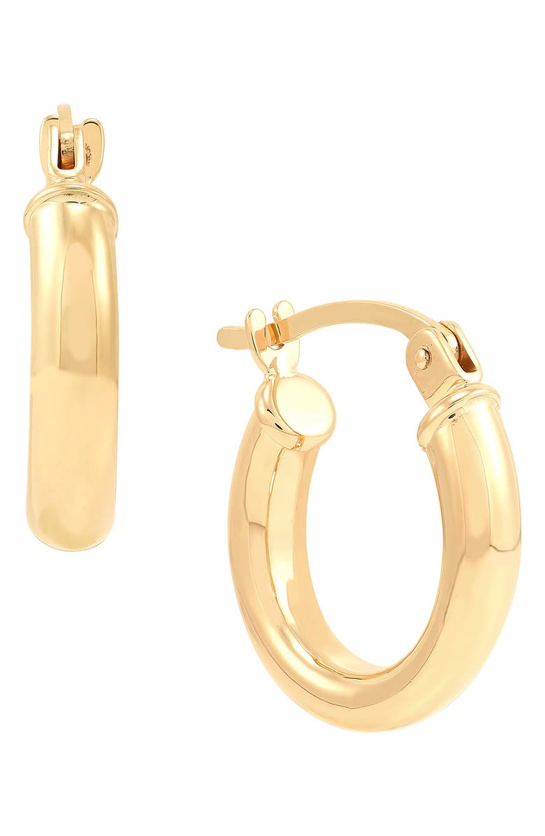 Frankie & Zoe Tubular Hoop Earrings, Alternate, color, Yellow Gold