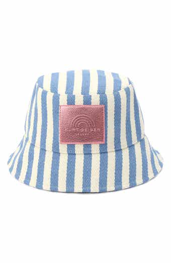 Kurt Geiger London Striped Chevron Button Hat
