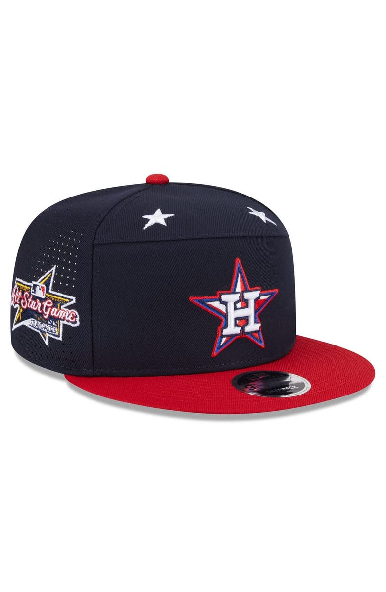 New Era Men's New Era Navy/Red  Houston Astros 2025 MLB All-Star Game Workout Side Patch 9FIFTY Snapback Hat, Main, color, Navy