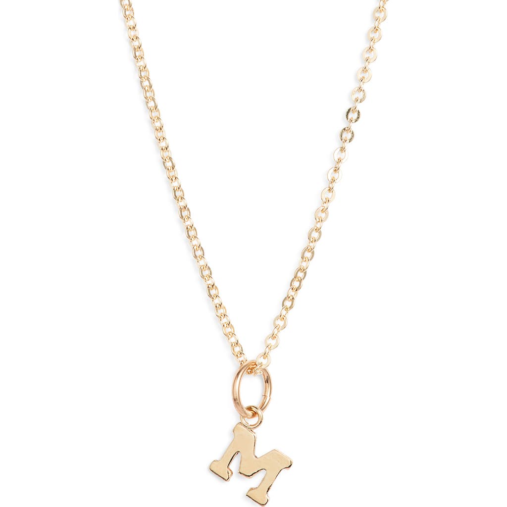 Nashelle Initial Pendant Necklace In Gold Fill - M