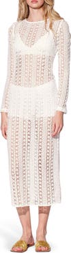 Walter Baker Ira Long Sleeve Open Stitched Dress