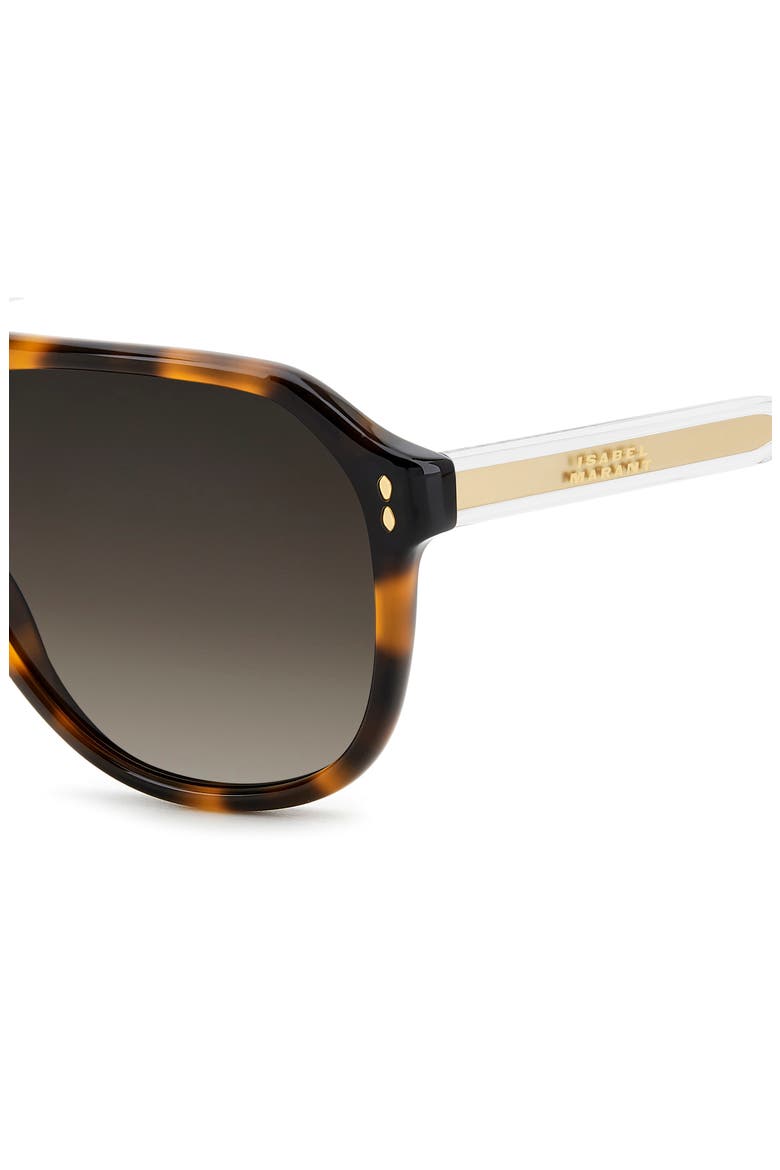 60mm Gradient Pilot Sunglasses, Alternate, color, HAVANA/ BROWN SF