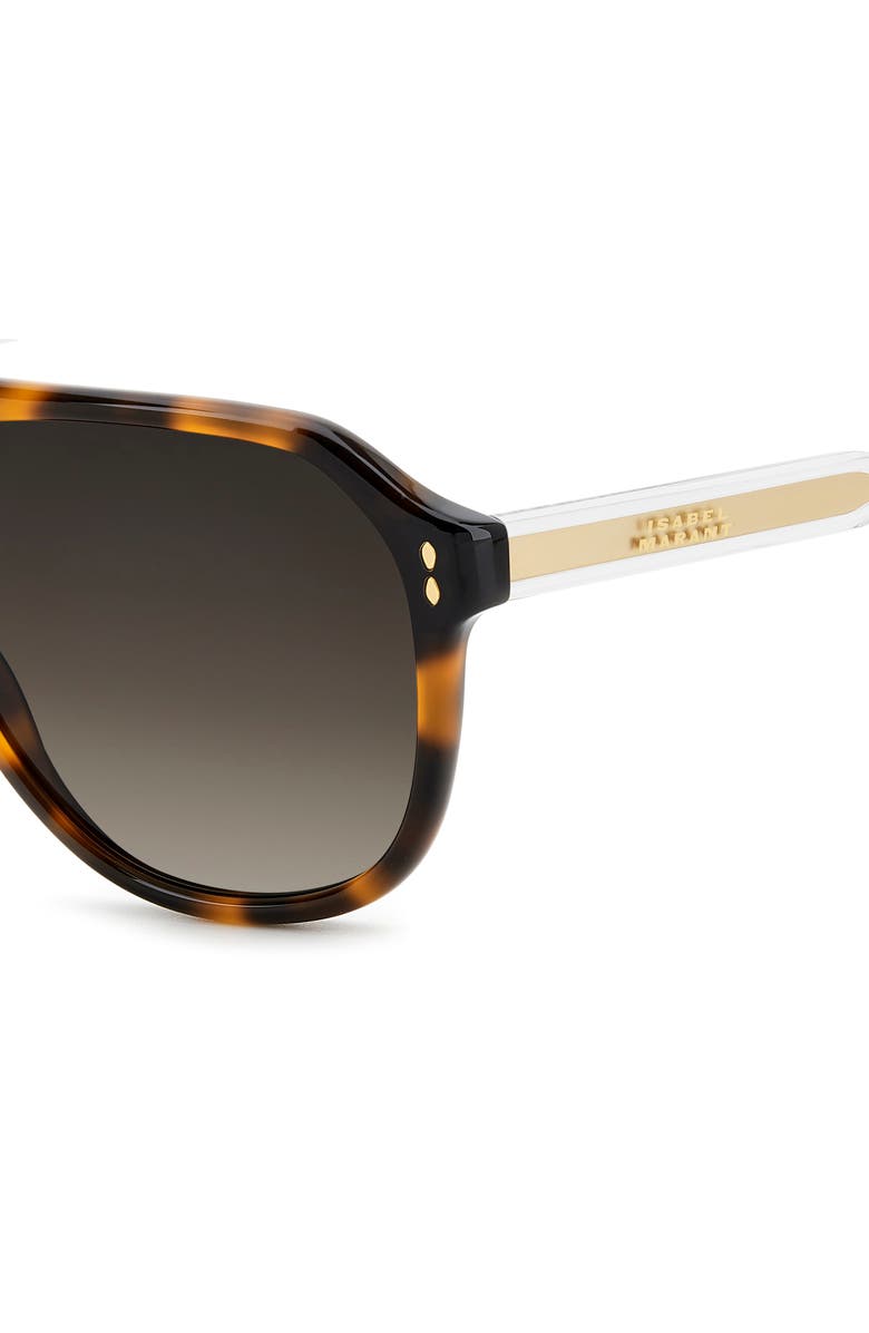 Isabel Marant 60mm Gradient Pilot Sunglasses, Alternate, color, Havana/ Brown Sf