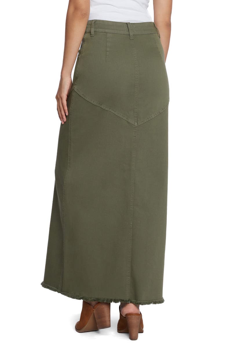 Wash Lab Denim Pieced Denim Maxi Skirt, Alternate, color, Dusty Green