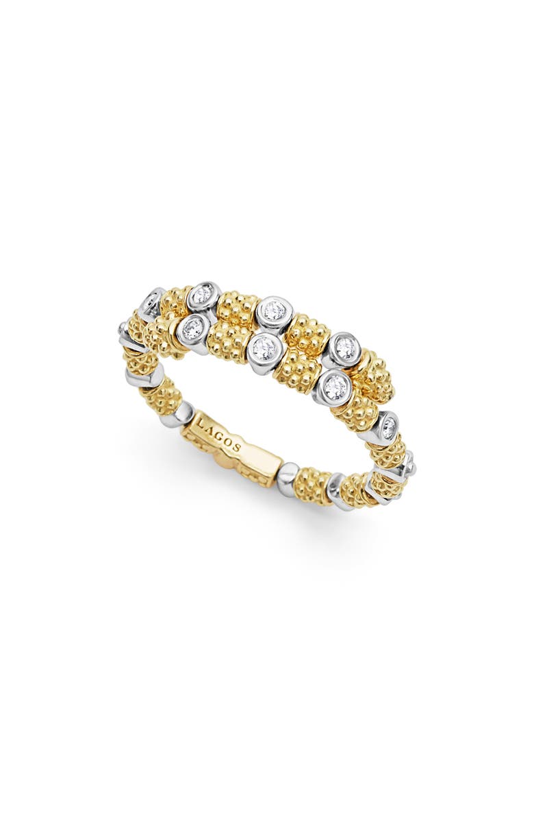 LAGOS Signature Caviar Superfine Diamond Wrap Ring, Main, color, Gold