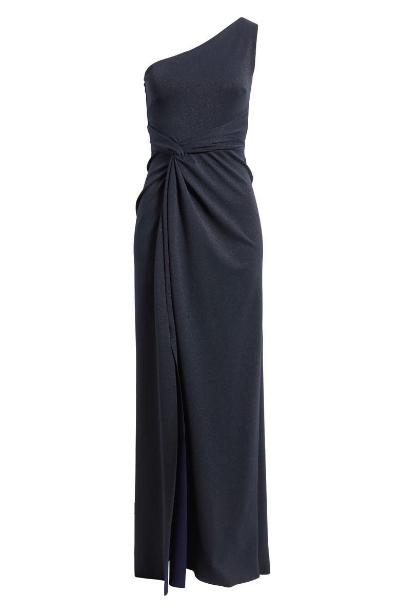 Chiara Boni La Petite Robe Sugar Off the Shoulder Gown, Alternate, color, Blu Notte