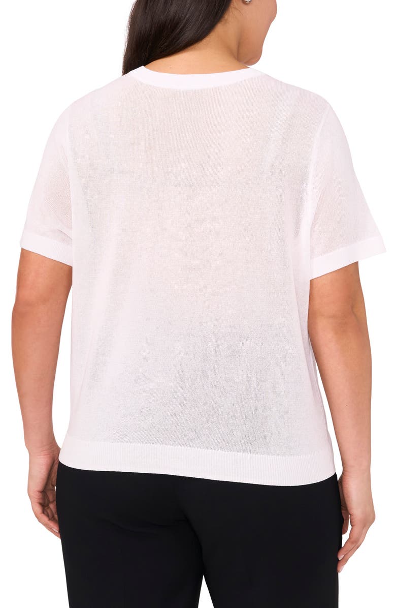 Halogen<sup>®</sup> Short Sleeve Cardigan, Alternate, color, Bright White