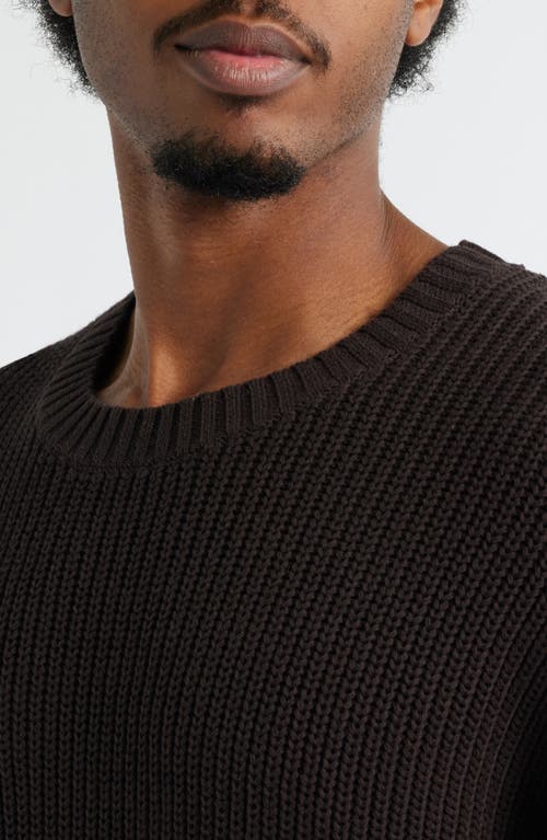 Bp. Oversize Cotton Crewneck Sweater In Black