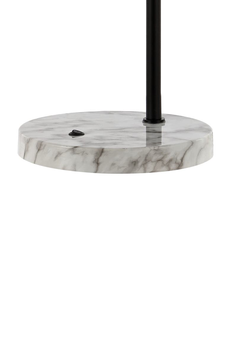 JONATHAN Y Penta 23.5" Industrial Farmhouse Head-Adjustable Iron LED Task Lamp with USB Charging Port, Black, Alternate, color, Black