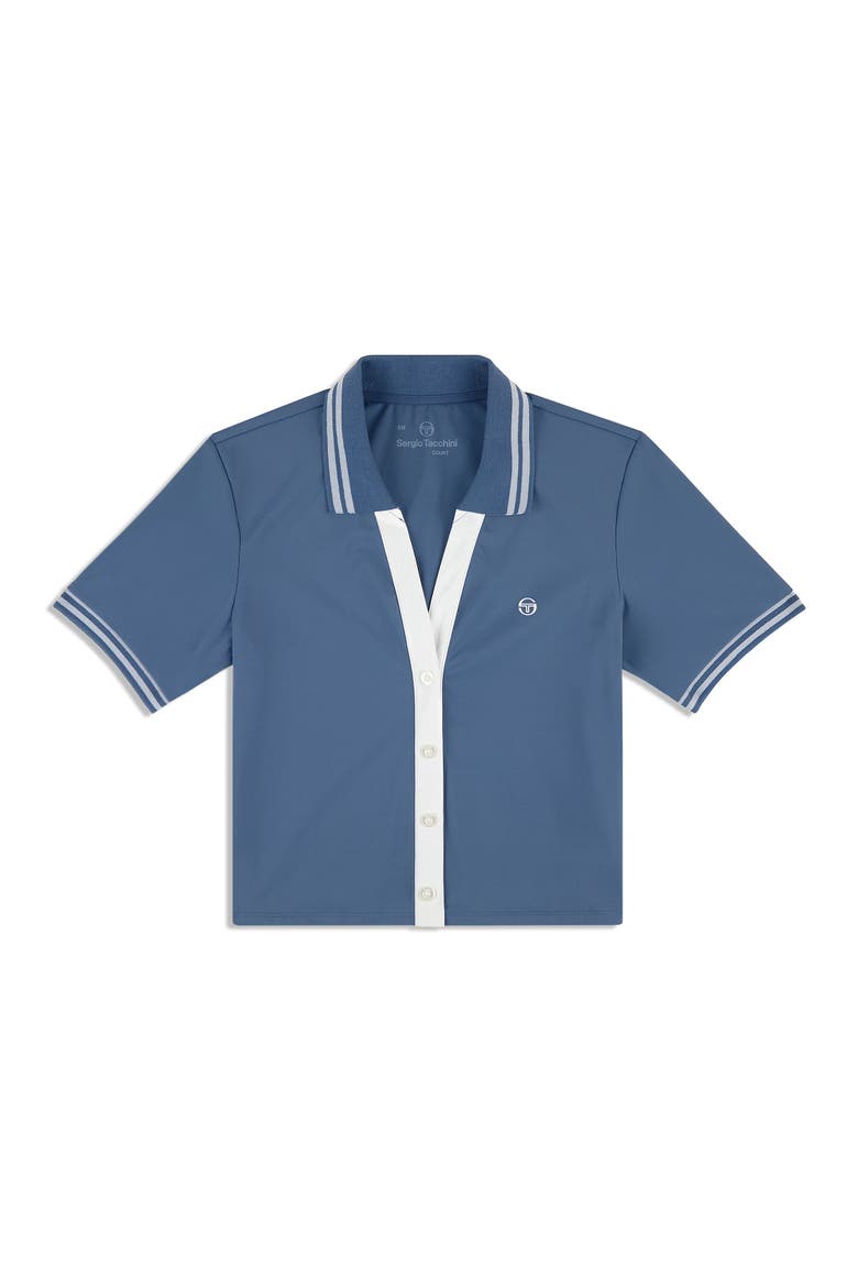 Idalia Cropped Polo, Alternate, color, BLUE INDIGO