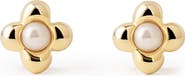 Ana Luisa Liora Flower Freshwater Pearl Stud Earrings
