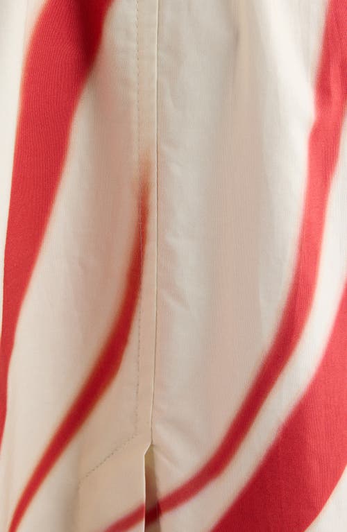 Shop Dries Van Noten Risto Print Belted Cotton Poplin Trench Coat In Red