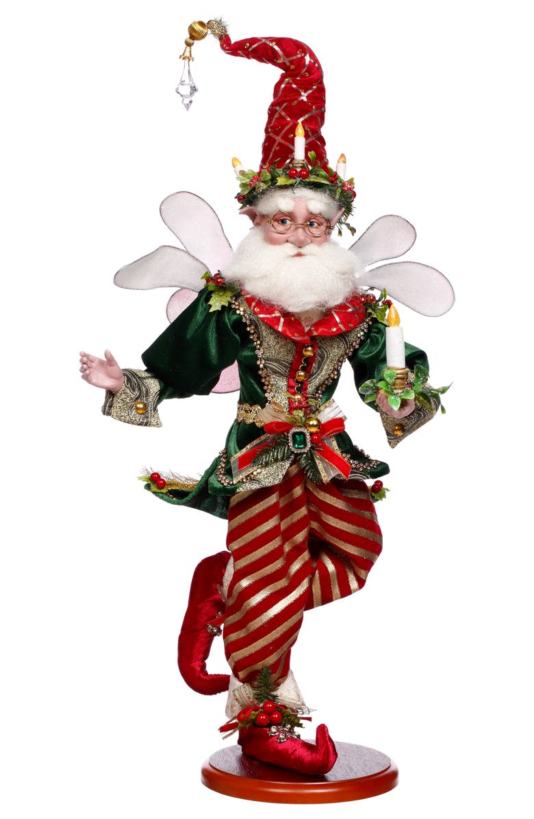 Mark Roberts Christmas Candle Fairy on Base, Main, color, Red