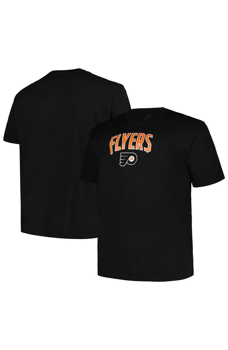 PROFILE Men's Profile Black Philadelphia Flyers Big & Tall Arch Over Logo T-Shirt, Main, color, 