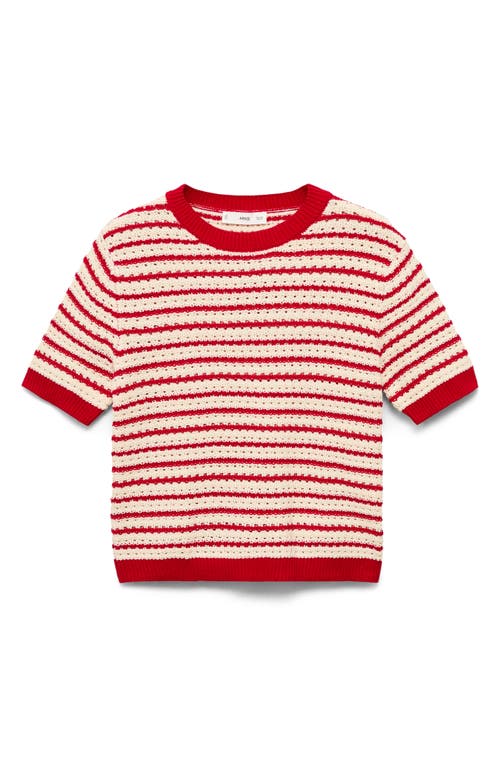 MANGO MANGO MIMOI COTTON OPEN STITCH SWEATER 