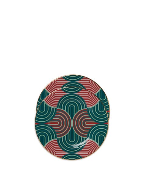 Dessert Plates Set Of 2 Slinky Verde Green