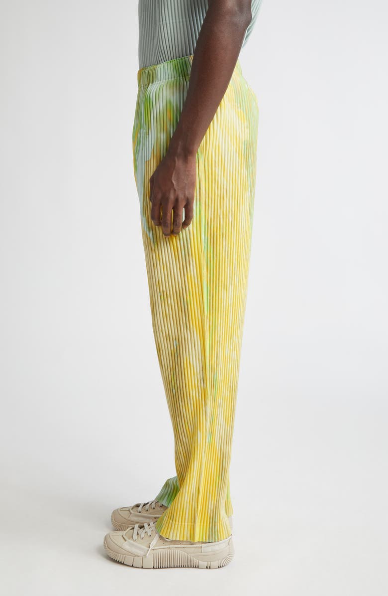 Homme Plissé Issey Miyake Agate Pleated Pants, Alternate, color, Yellow