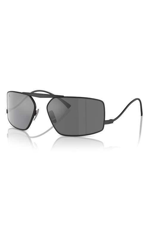 Scuderia Ferrari 64mm Oversize Rectangular Sunglasses In Black