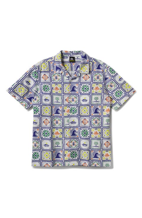 Quiksilver Baja Blue Button Shirt Quiksilver Baja Blue Button Shirt