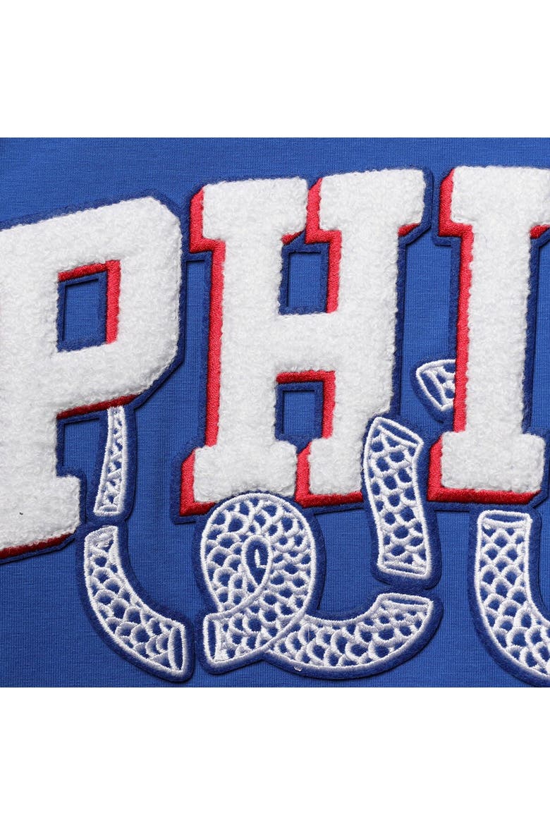 Men's Pro Standard Royal Philadelphia 76ers Chenille Team T-Shirt, Alternate, color, Royal