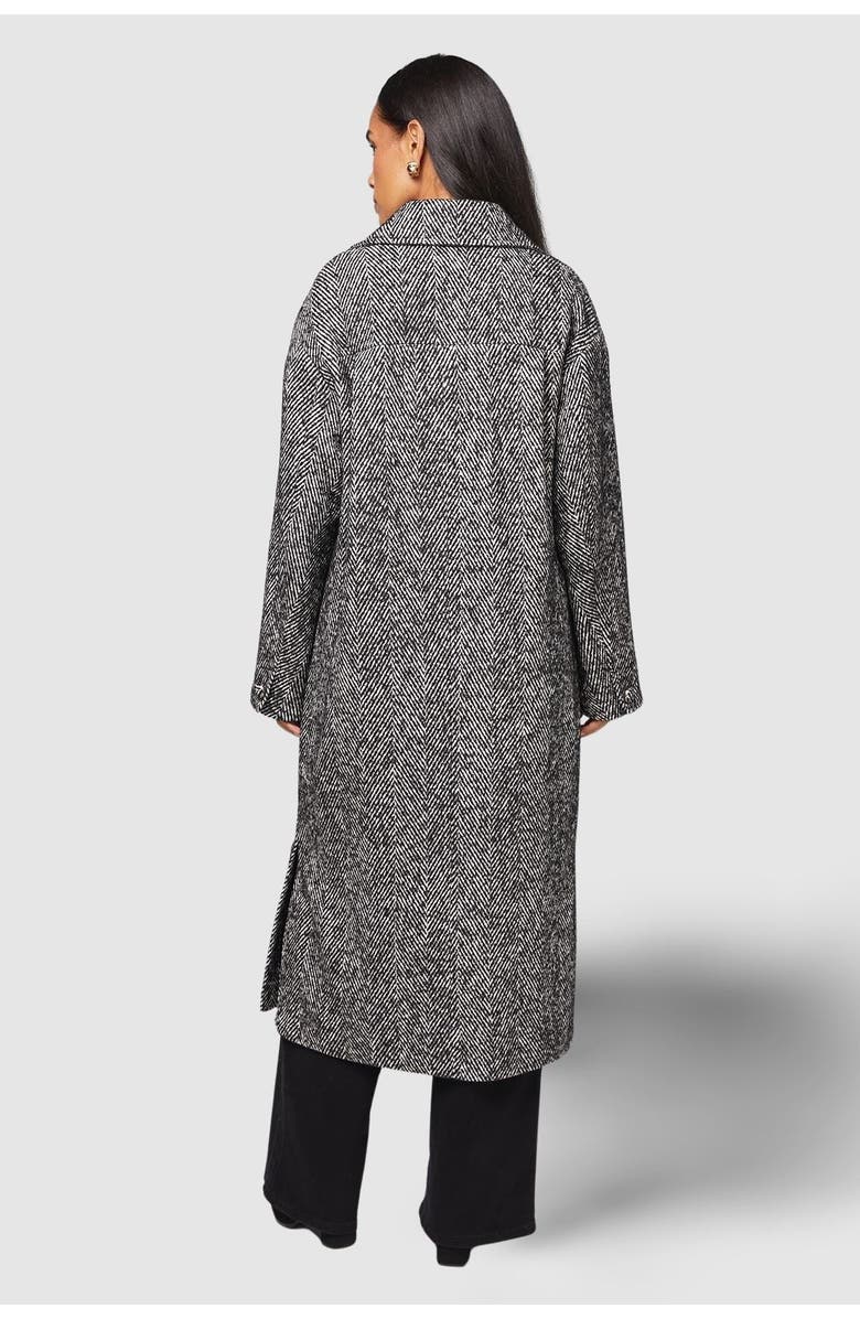 Wallis Collared Cuff Detail Maxi Coat, Alternate, color, Black