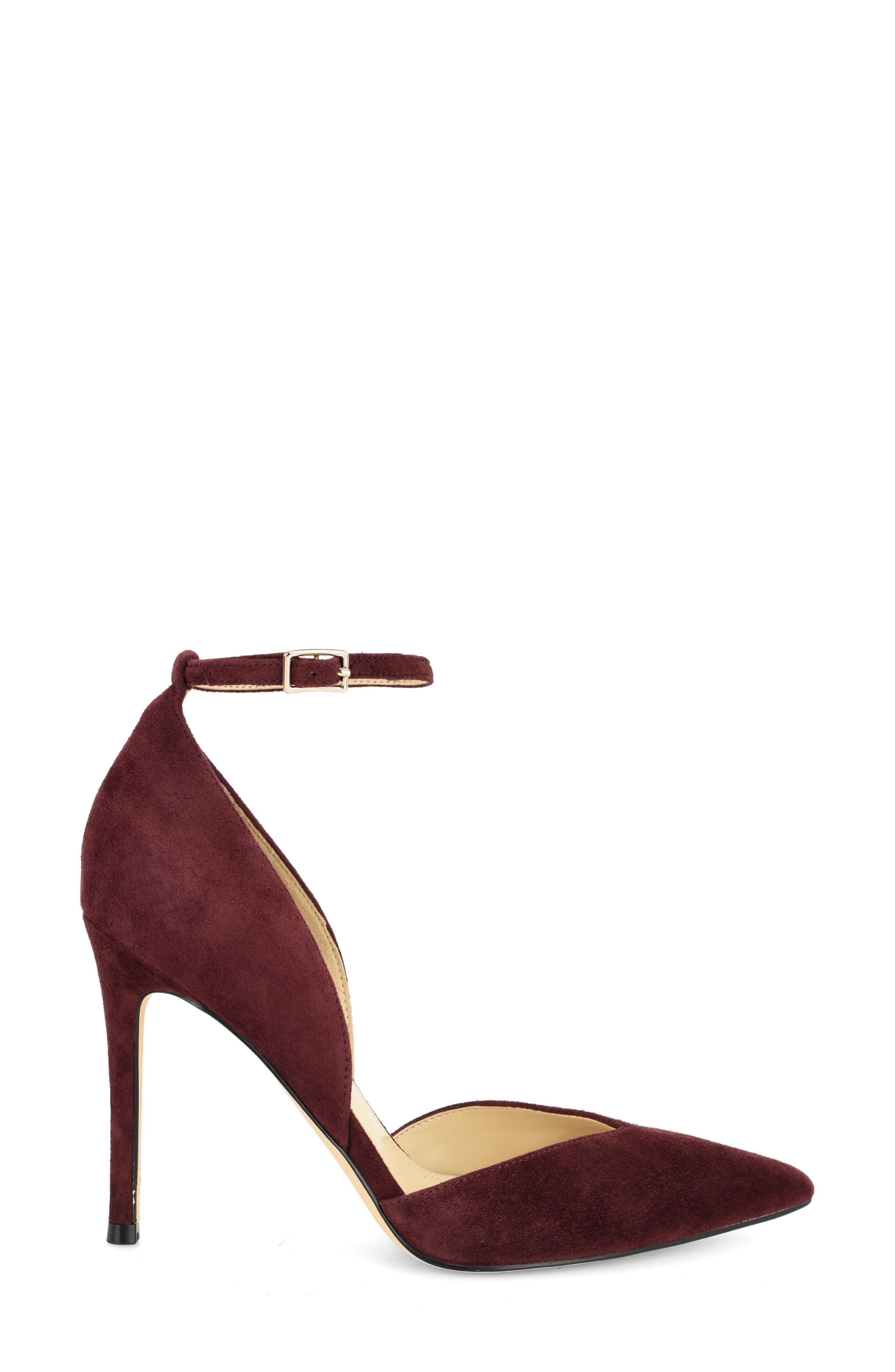 Frendy d'Orsay Pump, Alternate, color, DARK RED